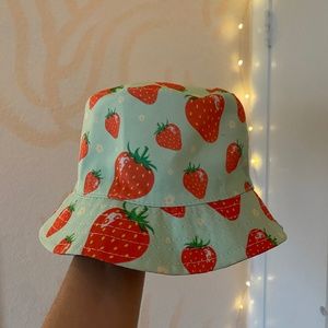 strawberry bucket hat